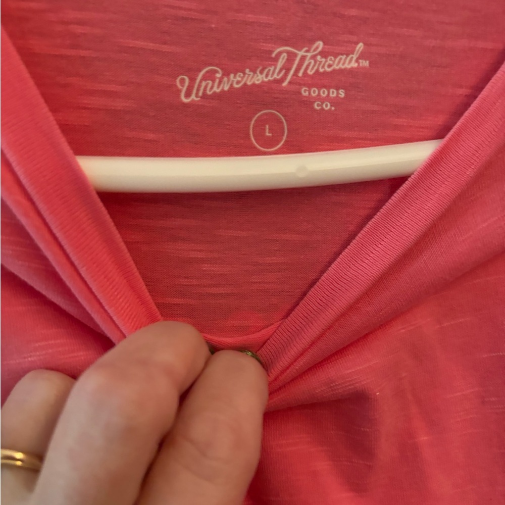 Pink Ruched Women Dress Universal Thread - Picture 3 of 3